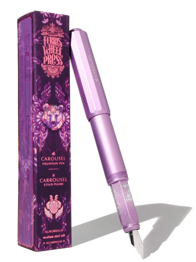 Ferris wheel Press 2024 Limited Edition Aluminum Carousel Fountain Pen - Aurorealis - Blesket Canada