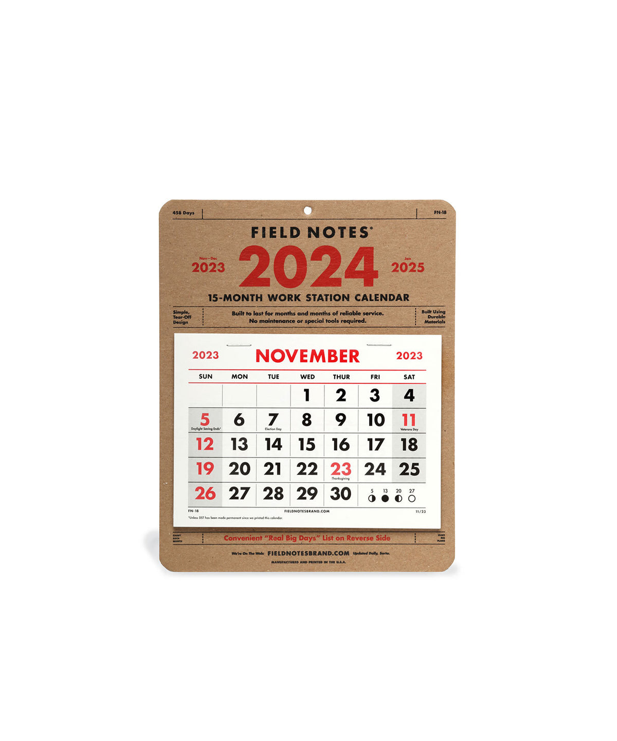 Field Notes 15Month Workstation Calendar 2024 Blesket Canada
