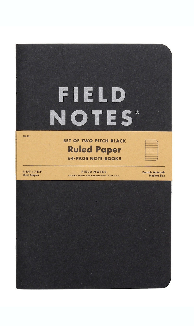 Field Notes 2-pack Pitch Black Note Book Ruled - Blesket Canada