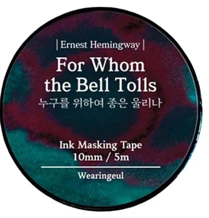 Wearingeul Ink Masking Tape - World Literature Series Part 2 - For Whom the Bell Tolls - Blesket Canada