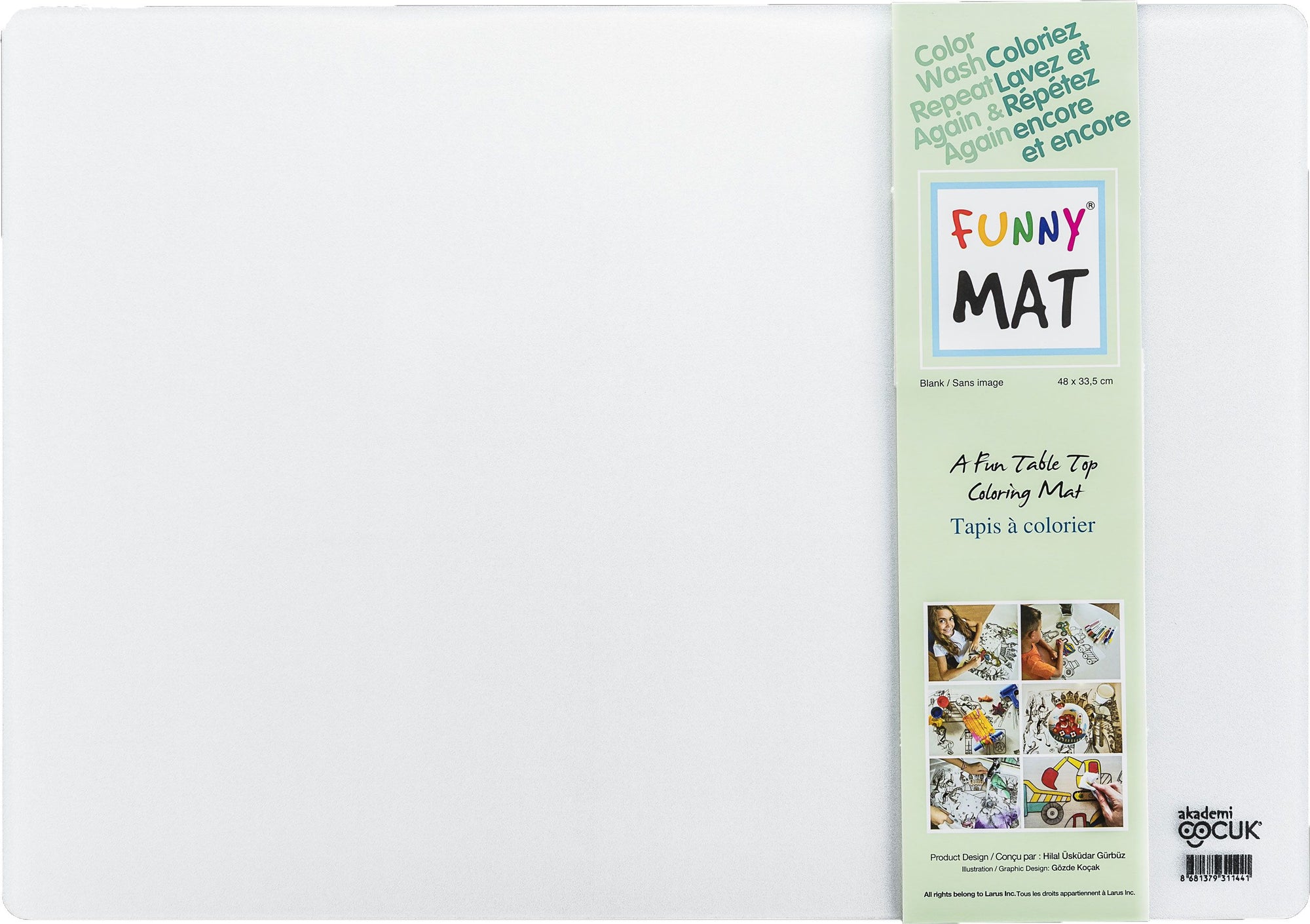 Funny MAT A Fun Table Top Coloring Mats - Free Activity(Transparent, Single)