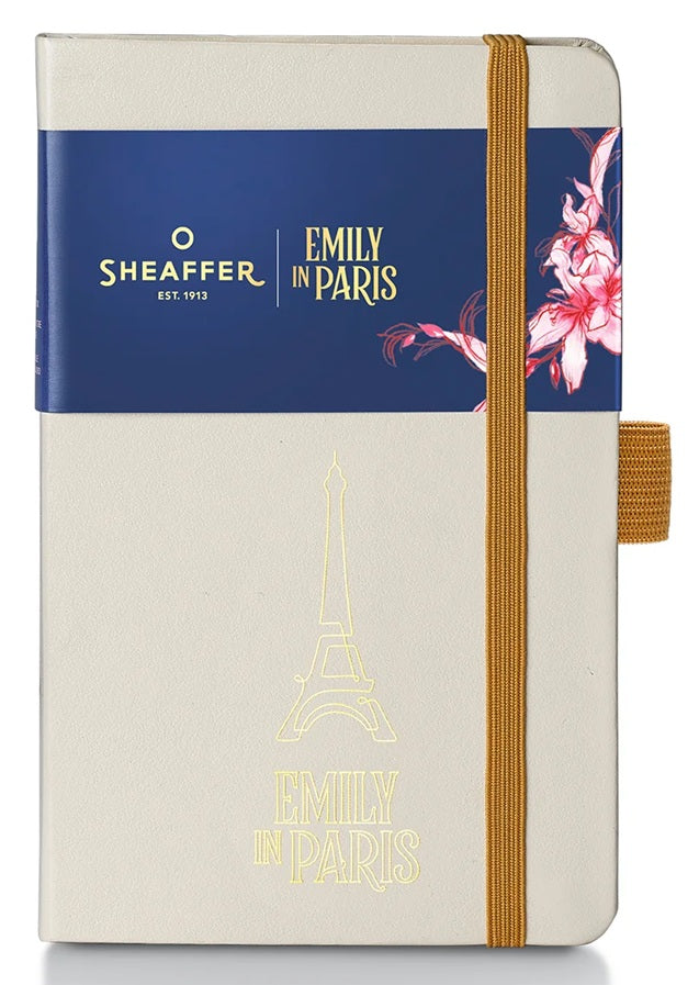 Sheaffer x Emily in Paris 9377 100 Champagne Gold Ballpoint Pen, Small Notebook Gift Set - Blesket Canada