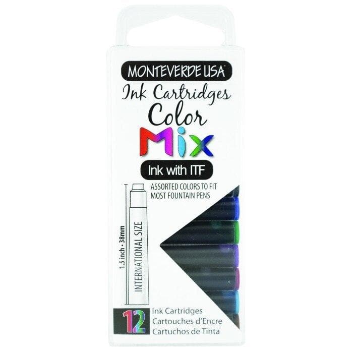 Monteverde Standard Ink Cartridges - 12 colours Assorted - Blesket Canada