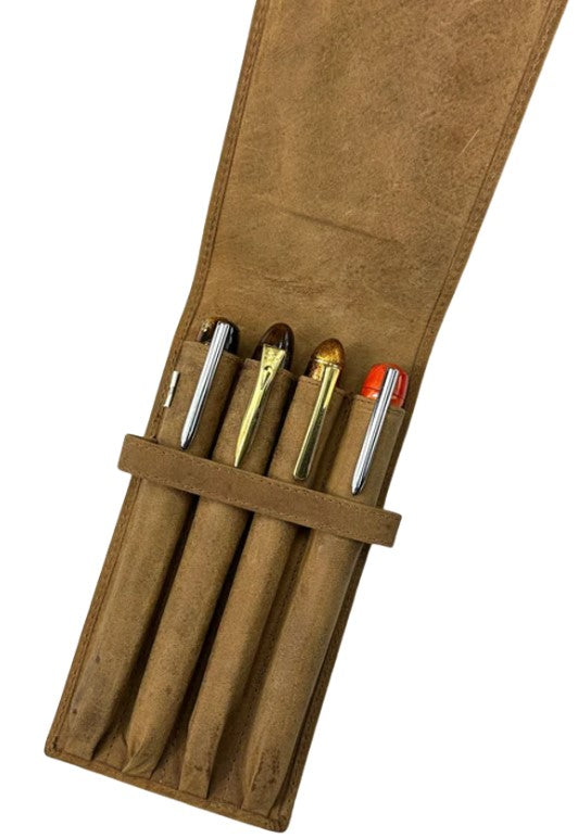 Girologio 4 Pen Case - Saddle Tan - Blesket Canada