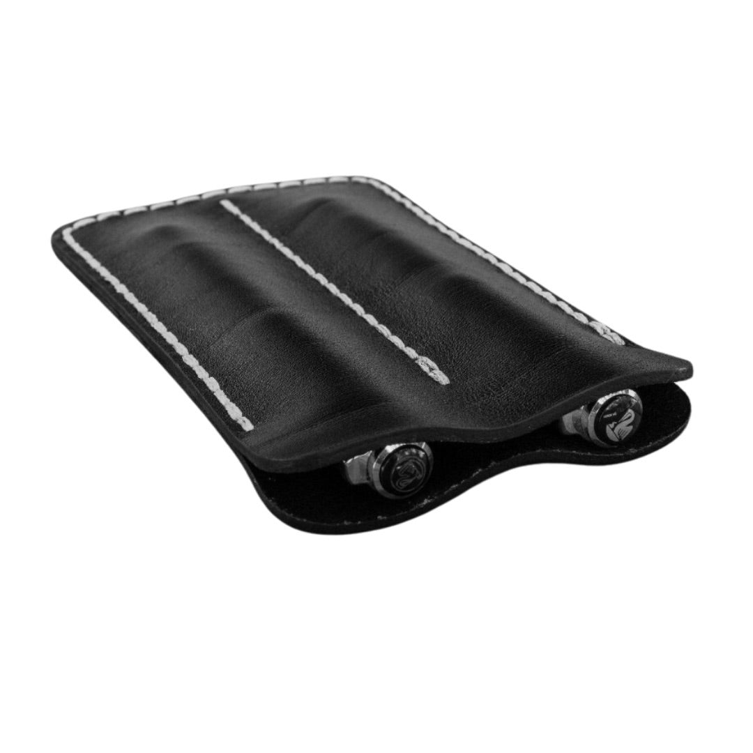 Galen Leather - Double Fountain Pen Case/Pen Sleeve - Black - BLESKET CANADA