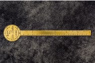 Galen Leather Brass Ruler - Letter Opener - Blesket Canada