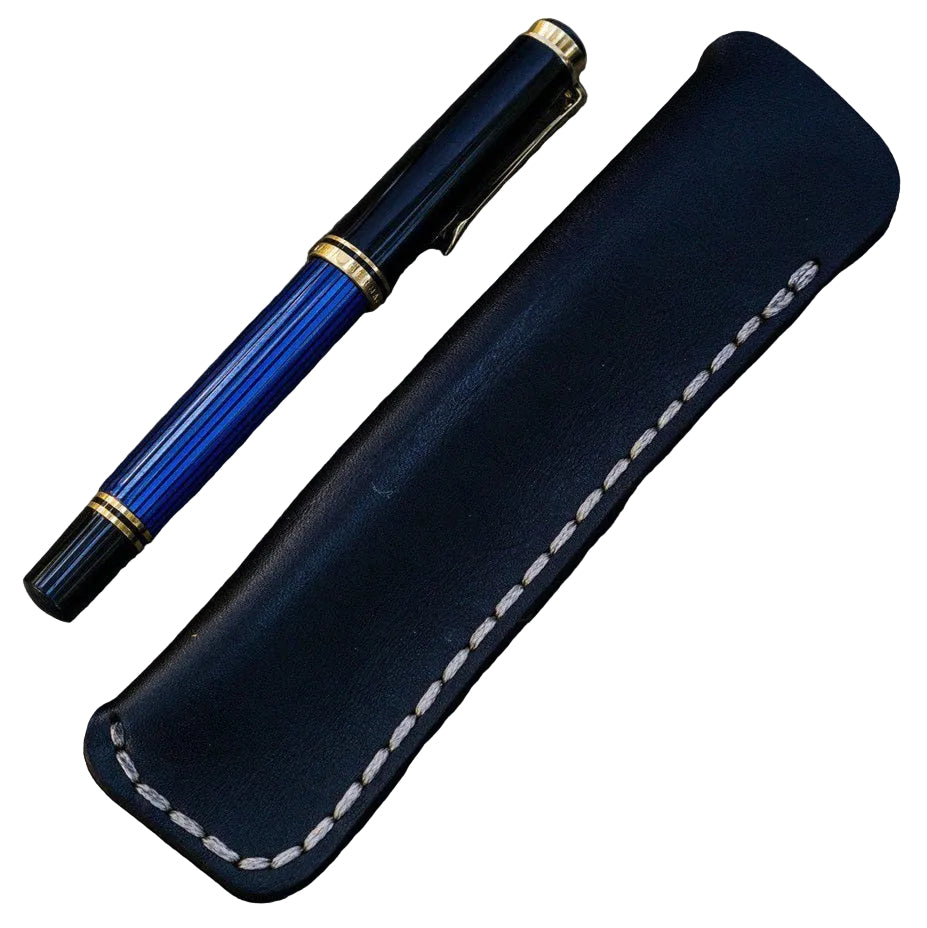 Galen Leather - Single Fountain Pen Case/Pen Pouch - Black - Blesket Canada