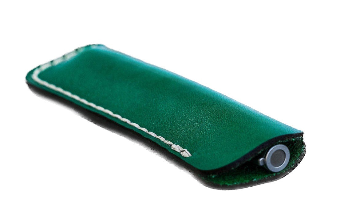 Galen Leather - Single Fountain Pen Sleeve - Green - Blesket Canada