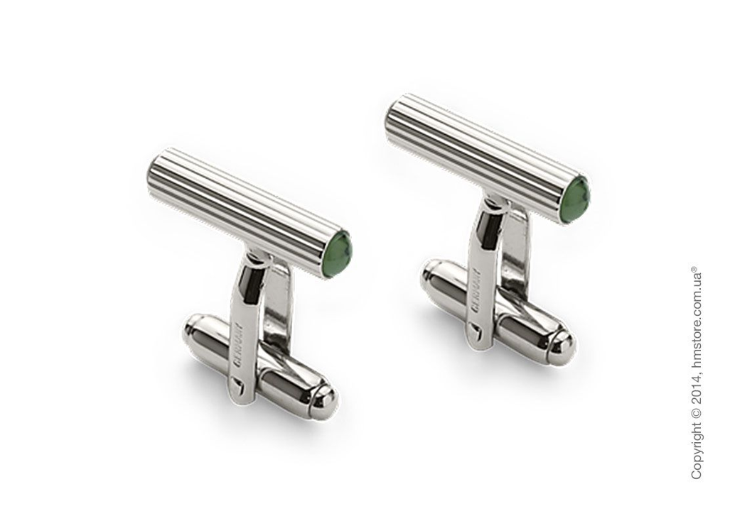 Graf von Faber-Castell cufflinks Platinum Plated - Jade Accent - Blesket Canada