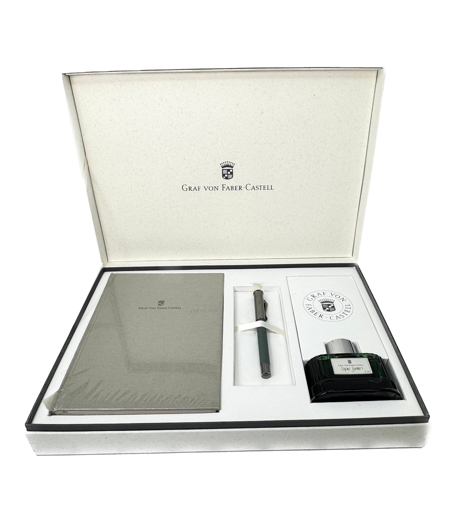 Graf von Faber-Castell Guilloche Sage Green Fountain Pen Gift Set - Blesket Canada