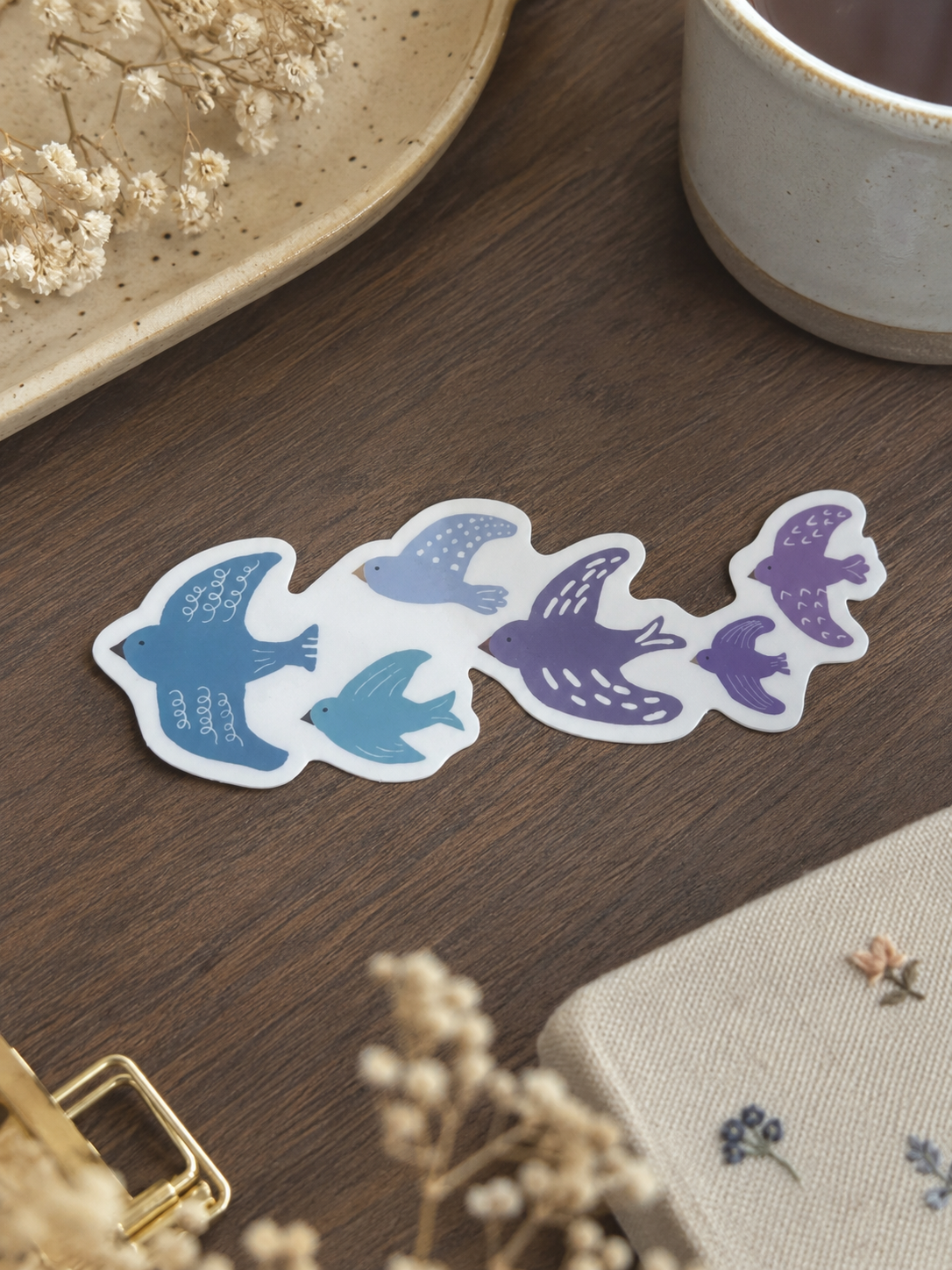 Hello Lovely Little Lovely Sticker – Twilight Birds - Blesket Canada