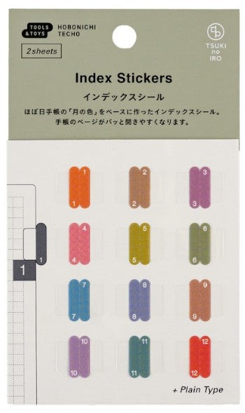 Hobonichi 2026 Tsuki no IRO Index Stickers - Blesket Canada