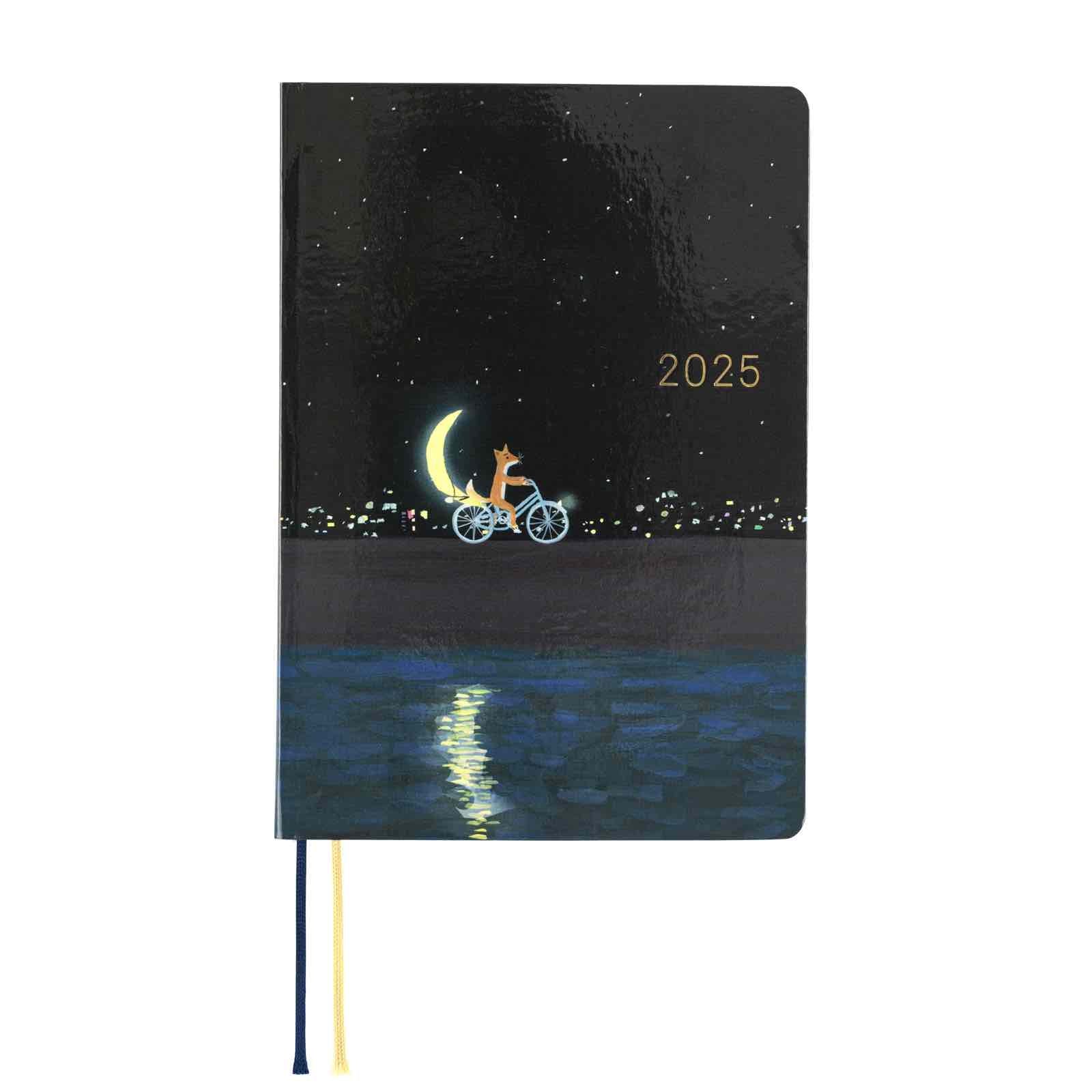 Hobonichi Techo 2025 - Cousin (A6) HON Planner Book - Hiroko Kubota: Crescent Moon Delivery - English/January Start/Monday Start