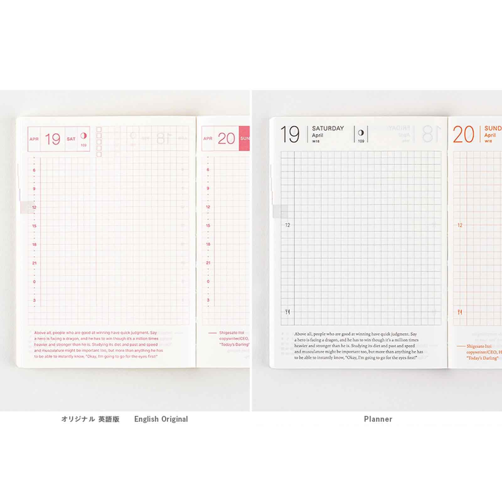 Hobonichi Techo 2025 English Planner Book A6 (January Start)- Blesket Canada