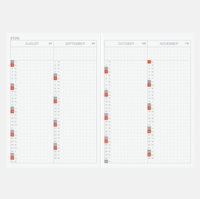 Hobonichi Techo 2026 A6 (English Edition) - Original - Blesket Canada
