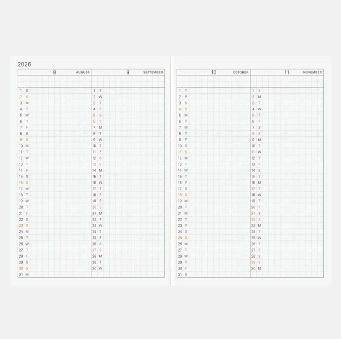 Hobonichi Techo 2026 English Planner Book A6 (January Start) - Blesket Canada