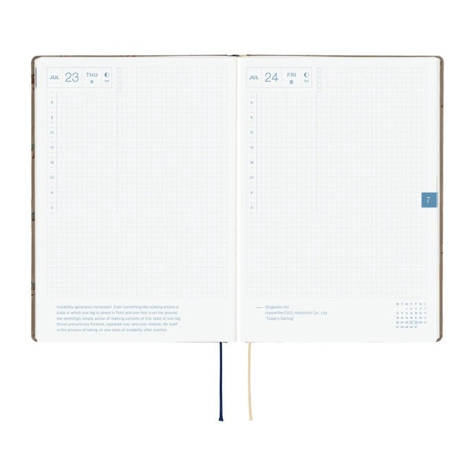 Hobonichi Techo 2026 HON Planner A5 (Daily) - Bow & Tie: Galloping Horses - Blesket Canada