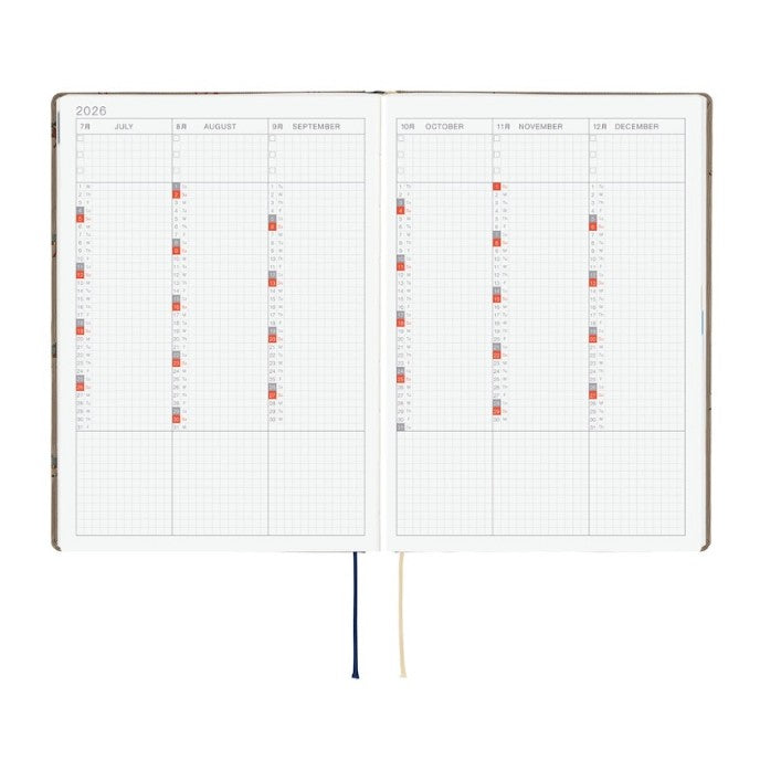 Hobonichi Techo 2026 HON Planner A5 (Daily) - Bow & Tie: Galloping Horses - Blesket Canada