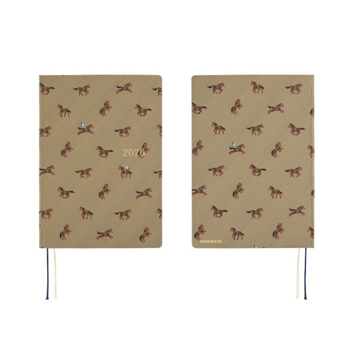 Hobonichi Techo 2026 HON Planner A5 (Daily) - Bow & Tie: Galloping Horses - Blesket Canada