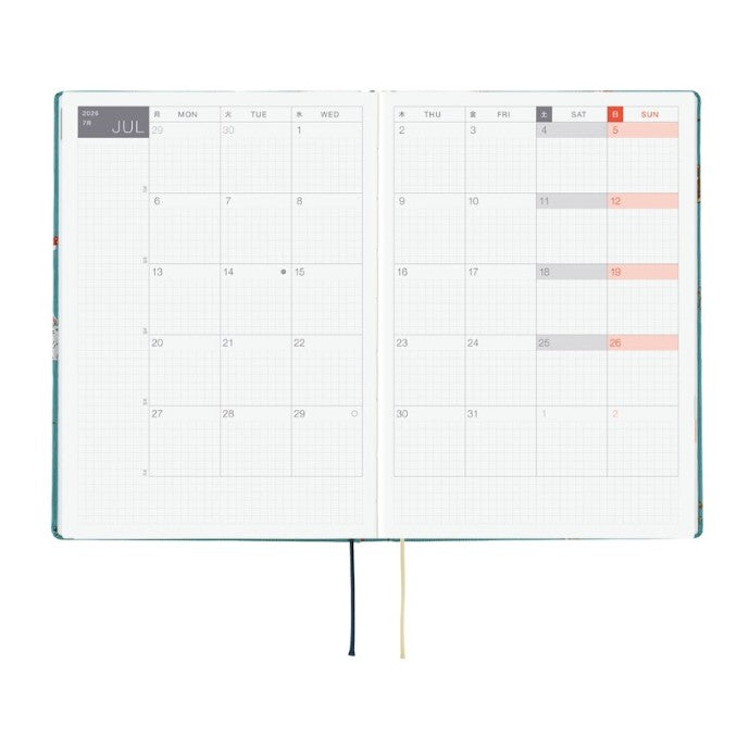 Hobonichi Techo 2026 HON Planner A5 (Daily) - Bow & Tie: In the forest - Blesket Canada