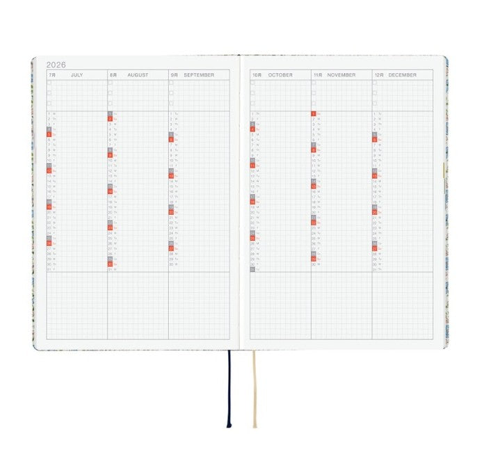 Hobonichi Techo 2026 HON Planner A5 (Daily) - Liberty Fabrics: Sasha Kiora - Blesket Canada