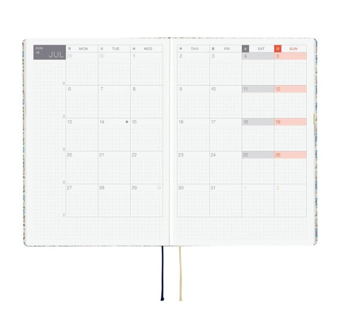 Hobonichi Techo 2026 HON Planner A5 (Daily) - Liberty Fabrics: Sasha Kiora - Blesket Canada