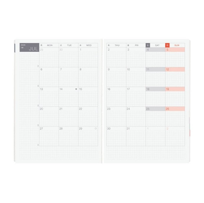 Hobonichi Techo 2026 HON Planner A5 (Daily) - Paper Series: Black Gingham - Blesket Canada
