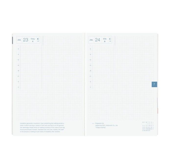 Hobonichi Techo 2026 HON Planner A5 (Daily) - Paper Series: Black Gingham - Blesket Canada