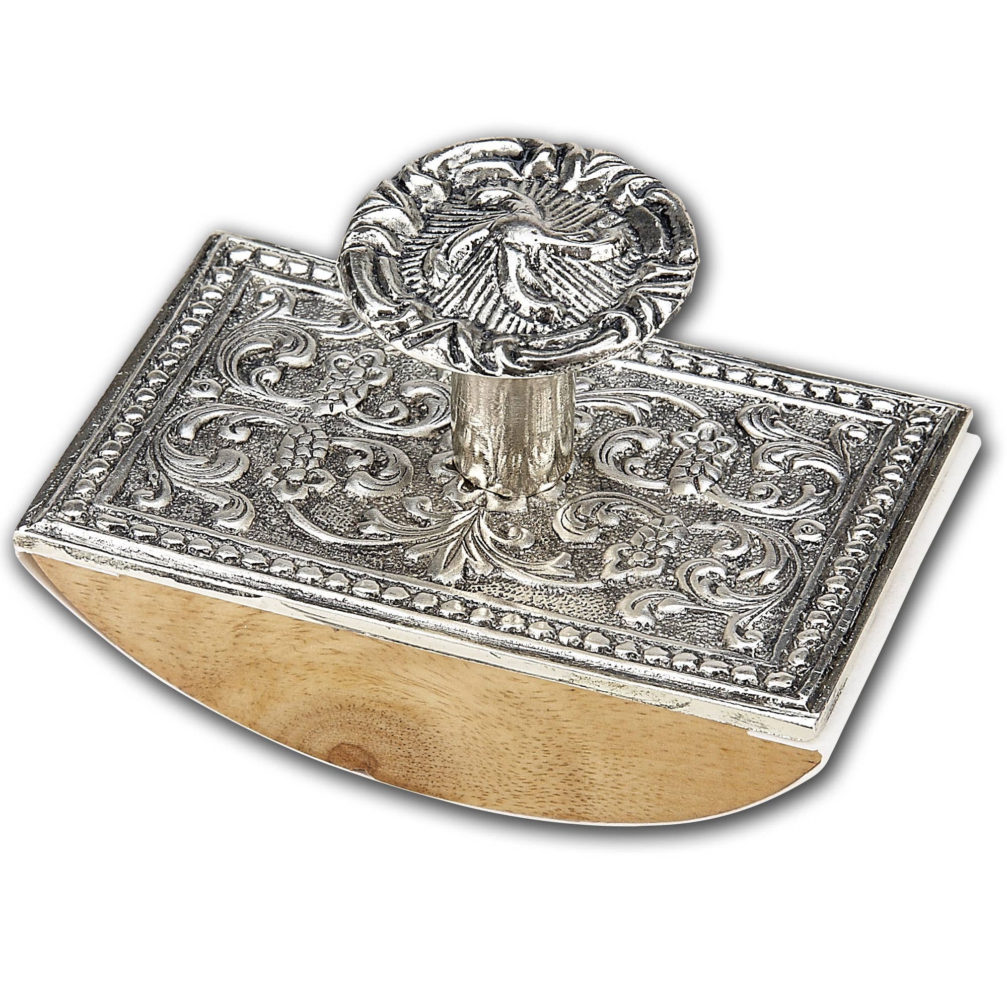 Freund Mayer & Co. Metal & Wood Ink Blotter – Silver - Blesket Canada