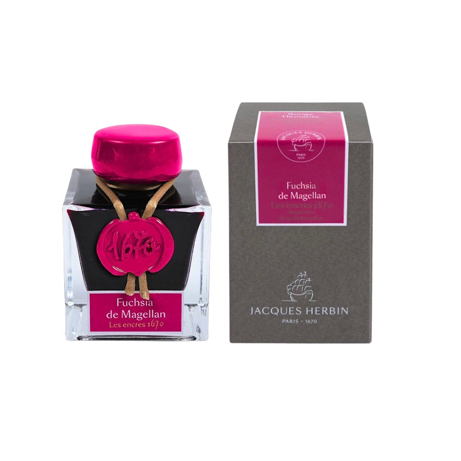 J. Herbin 1670 Collection 50ml Ink Bottle - Fuchsia de Magellan