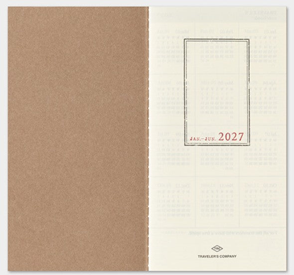 TRAVELER'S Notebook 2027 Weekly + Memo Diary Refill – Regular Size - Blesket Canada