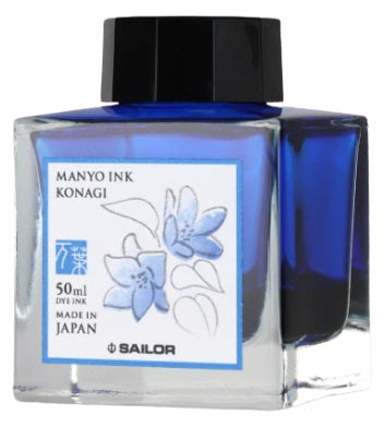 Sailor Manyo Bottled Fountain Pen Ink 50ML - KONAGI - Blesket Canada