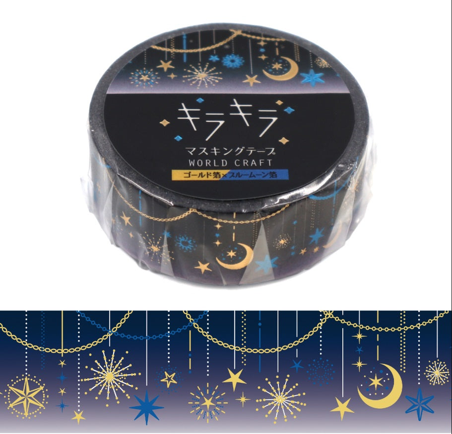 World Craft Kira-Kira Washi Tape - Crescent - Blesket Canada