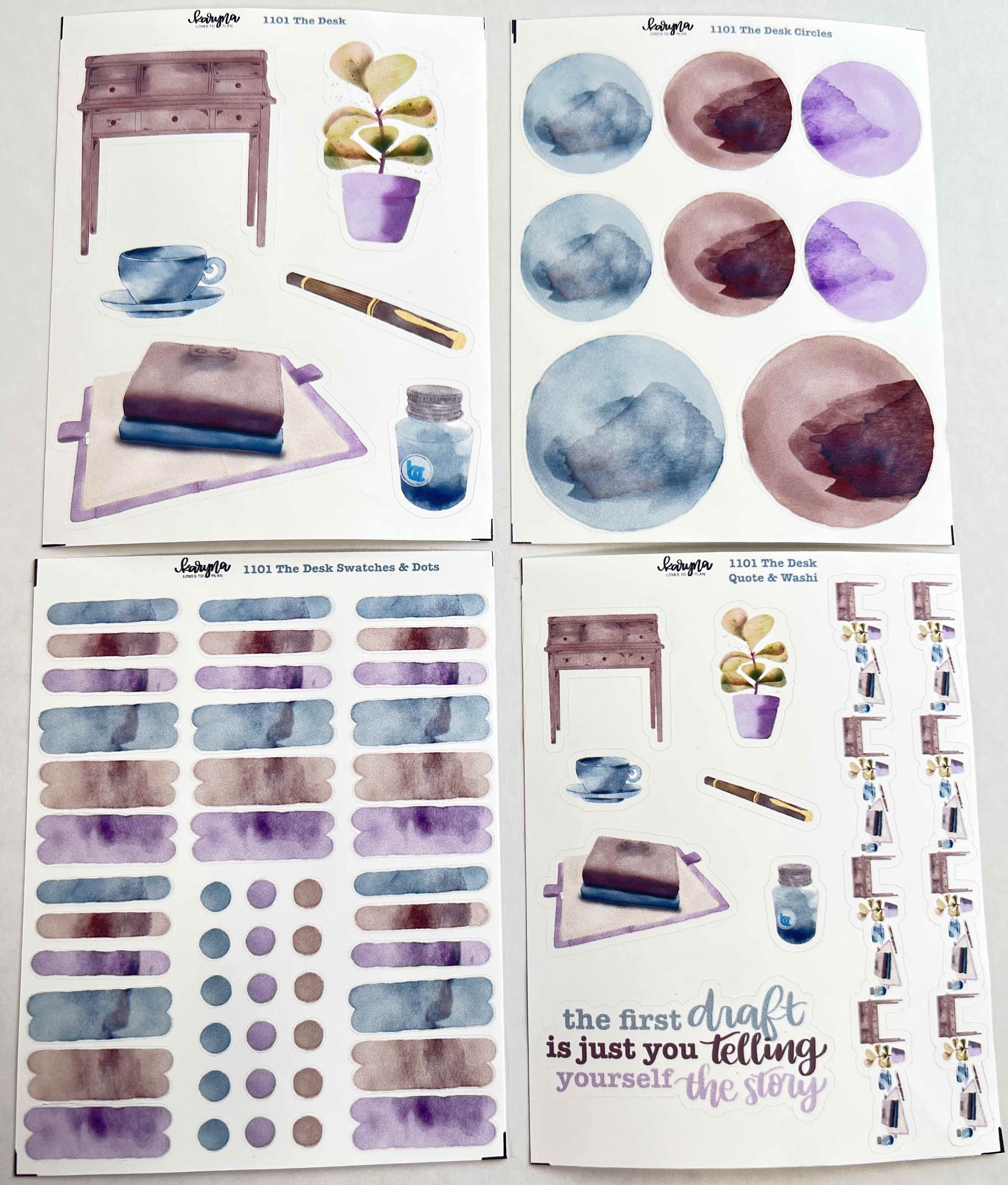 Karyna Loves to Plan  - The Desk Collection - Stickers - In collaboration with Blesket Canada