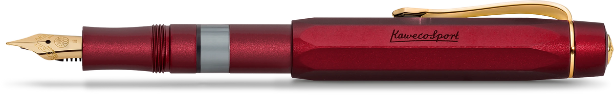 Kaweco PISTON SPORT AL Solo Bordeaux/Gold Fountain Pen - Blesket Canada
