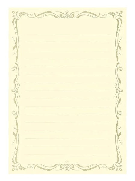 Life A5 Letter Pad Patterned Cream – Vertical Ruled, 30 Sheets - Blesket Canada