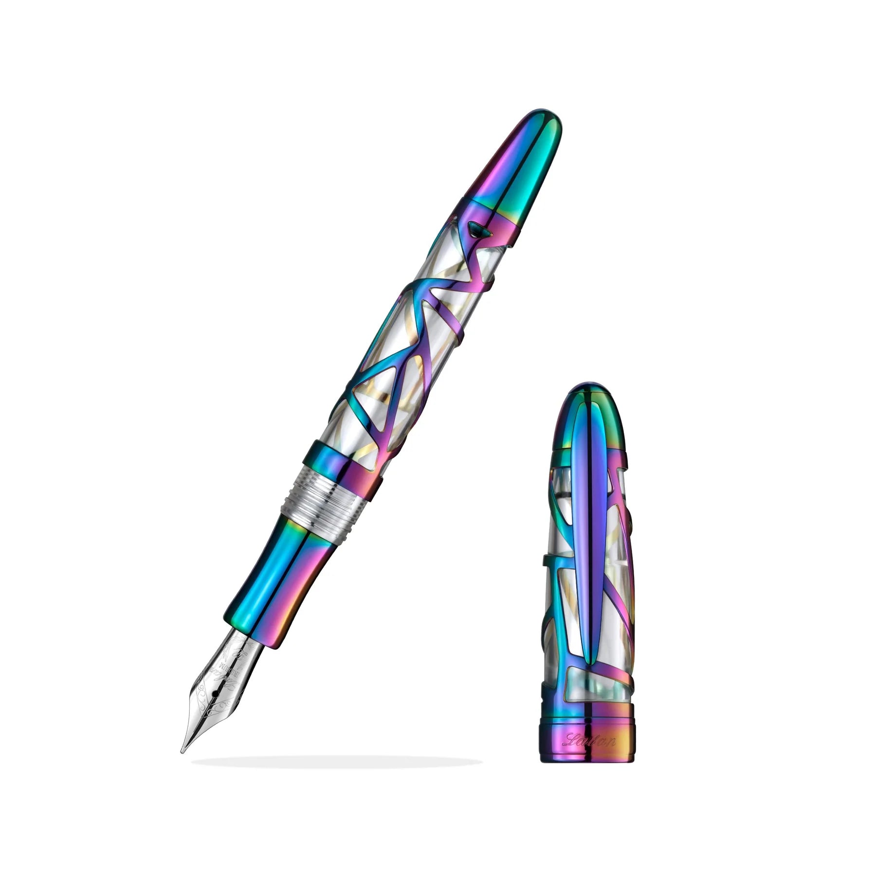 Laban Rainbow Skeleton Fountain Pen - Blesket CanadaLaban Rainbow Skeleton Fountain Pen - Blesket Canada