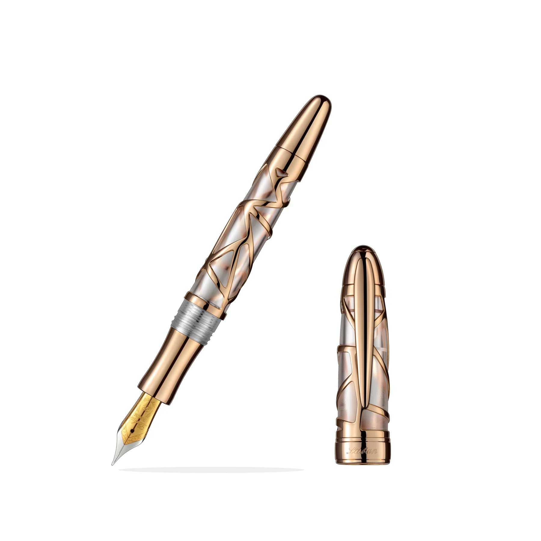 Laban Rose Gold Skeleton Fountain Pen - Blesket Canada