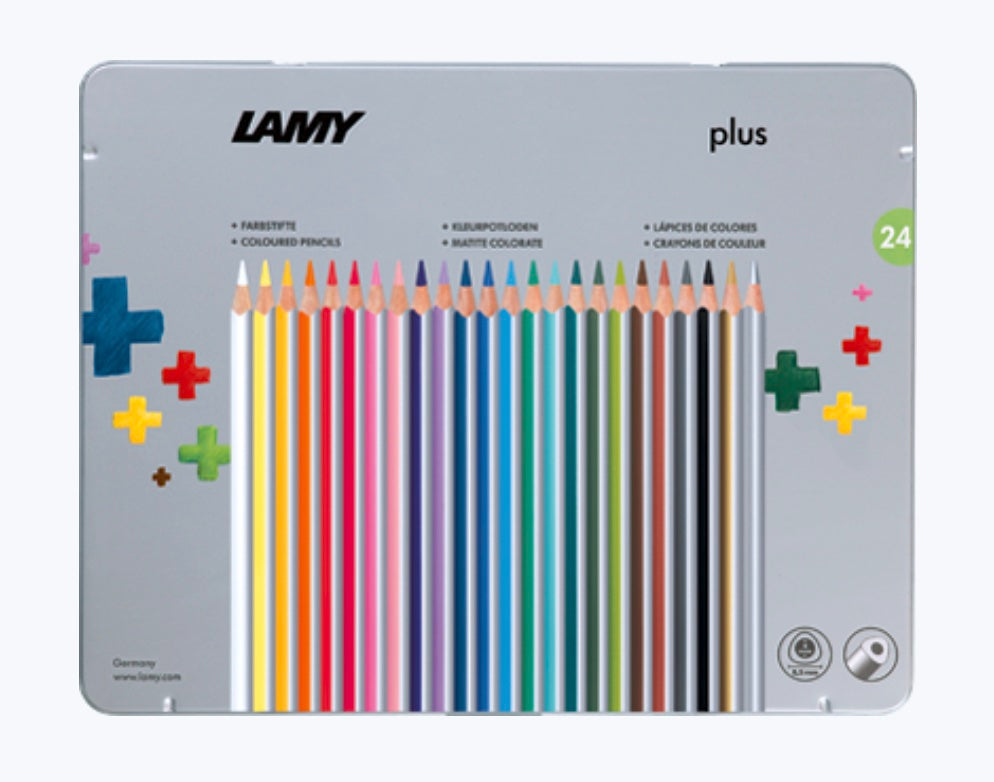Lamy plus Coloured Pencil Set in Metal Box - 24 Colours - Blesket Canada