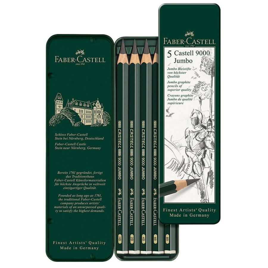 Faber-Castell - Castell 9000 Jumbo tin of 5 - Blesket Canada