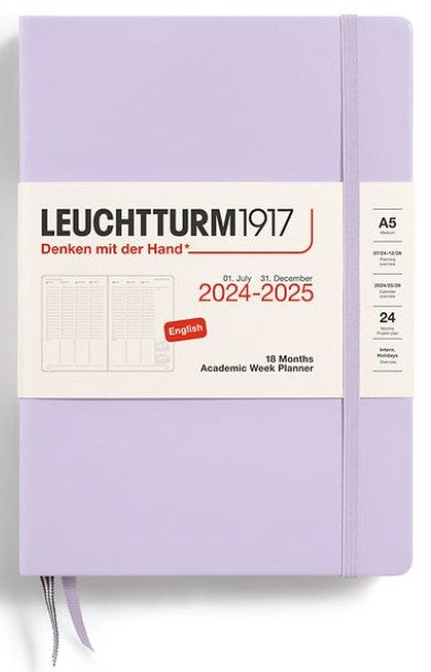 LEUCHTTURM1917 18-Months Academic Week Planner 2025 (A5) - Lilac - Blesket Canada