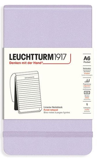 LEUCHTTURM1917 Reporter Notepad A6 Ruled - Lilac - Blesket Canada