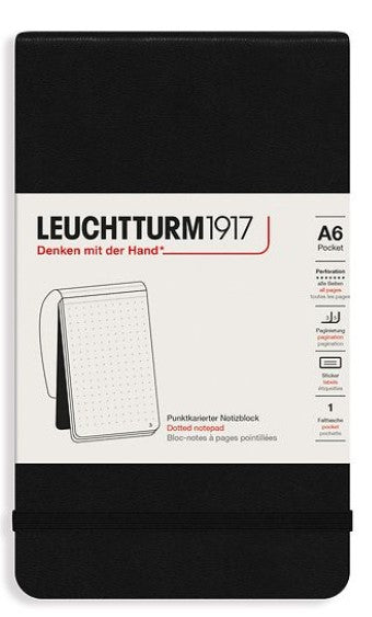 LEUCHTTURM1917 Reporter Notepad A6 Dotted - Black - Blesket Canada