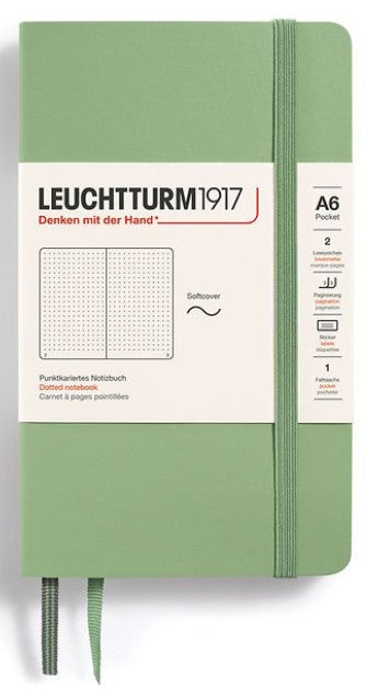 LEUCHTTURM1917 Softcover Pocket Notebook A6 Dotted, Sage - Blesket Canada