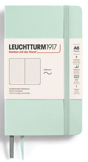 LEUCHTTURM1917 Softcover Pocket Notebook A6 Dotted - Mint Green - Blesket Canada