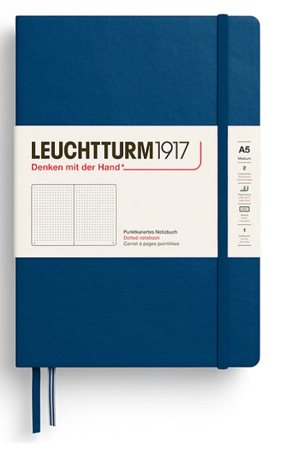 LEUCHTTURM1917 Hardcover Medium Notebook A5 Dotted - Indigo - Blesket Canada