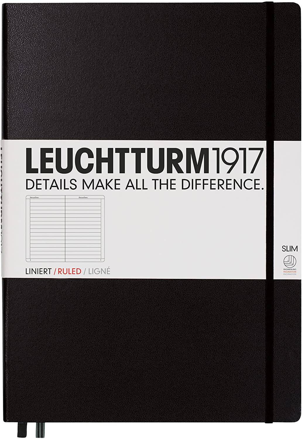 LEUCHTTURM1917 Master Slim A4+, Ruled Hardcover Notebooks - Blesket Canada