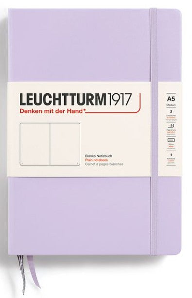 LEUCHTTURM1917 Hardcover Medium Notebook A5 Blank - Lilac - Blesket Canada