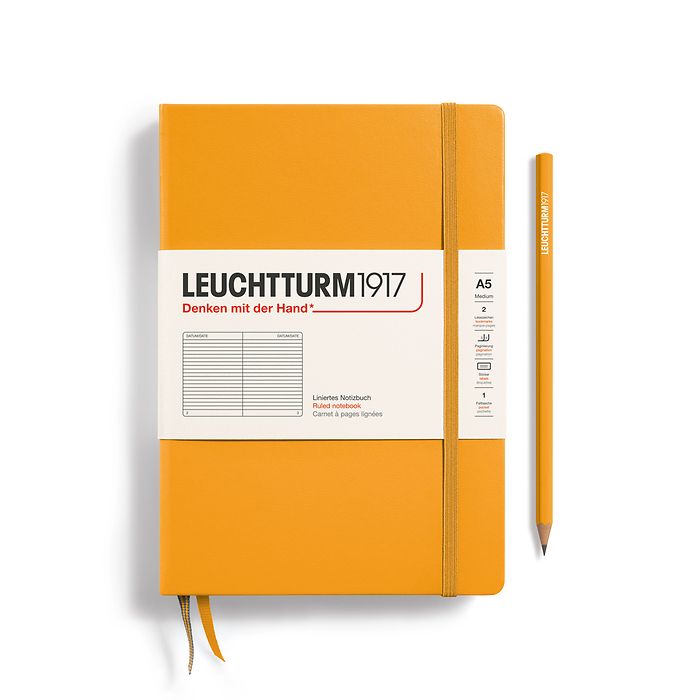 LEUCHTTURM1917 Hardcover Notebook Ruled 120G A5 - Rising Sun - Blesket Canada