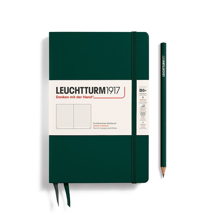 LEUCHTTURM1917 Hardcover Paperback (B6+) Dotted - Forest Green - Blesket Canada